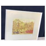 AFRICAN FOREST SCENE HEMI _____SIGNED LR - 16.5"