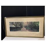 42X93 FRAMED AND MATTED PHOTO OF A WALKWAY, NO
