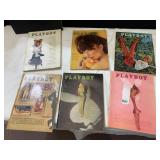 6 ISSUES OF PLAYBOY MAGAZINES 1960