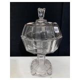 COMPOTE PEDESTAL 13" H SUN COLOR AMYTHEST SMALL