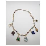 14K GOLD NECKLACE WITH GEMSTONES 16ï¿½ 33.2 G TW