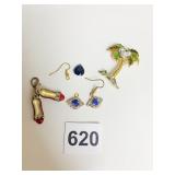 DISNEY PALM TREE PIN SHOE EARRINGS ETC.