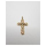 14K GOLD CROSS 4.1 G 1.5" H