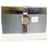 BLACK FABRIC COVERED DIOR BOX 8"X8"X5"