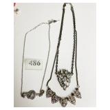 SNAKE NECKLACE DARK METAL NECKLACE WITH 5 PIECE