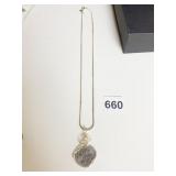 STERLING SILVER NECKLACE WITH GREEK COIN PENDANT