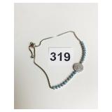 SILVER 925 BRACELET WITH TINY EVIL EYE GLASS