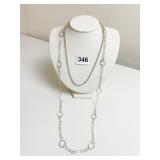 TWO SILVER 925 CHAIN NECKLACES