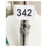 SILVER 95 ISRAEL CUSTOM DESIGN RING SIZE 8