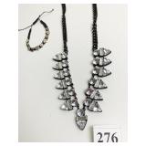 RHINESTONE NECKLACE AND BRACELET
