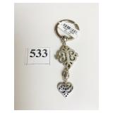 BRIGHTON KEYRING WITH DOUBLE FOB