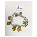 BRIGHTON CHARM BRACELET WITH PEACE CHARMS