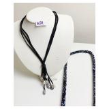 2 BLACK NECKLACES