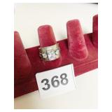 SILVER TONE CUSTOM BAND RING NO MARKINGS SIZE 8