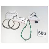 KANISHKA STERLING SILVER AND MARCASITE HOOP