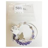 ALEX AND ANI BRACELET WITH PURPLE BEADS NEW