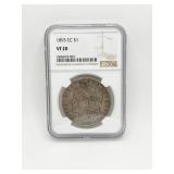 1893 CC MORGAN SILVER DOLLAR NGC VF 20