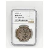 1892 CC MORGAN SILVER DOLLAR NGC VG