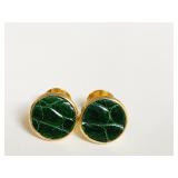 MENï¿½S CUFF LINKS GOLD TONE WITH ALLIGATOR TEXTURE
