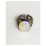 WHITE DRUZY STONE RING SIZE 8