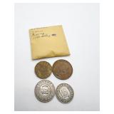 ENGLAND CURRENCY AND 2 TOKENS