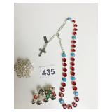 KARNAS CRYSTAL NECKLACE WITH RED AND BLUE