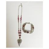 BRIGHTON PENDANT NECKLACE AND RIGID SEGMENTED