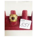 BRIGHTON SILVER 925 RING WITH RED STONE SMALL