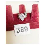 SILVER 925 ISRAEL CUSTOM DESIGN RING SIZE 8 LARGE
