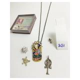 PENDANT NECKLACE AND CHARMS