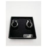 14K WHITE GOLD PIERCED EARRINGS 3.6G MADE IN