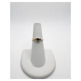 14K RING WITH AN EMERALD AND A RUBY SZ 6. 2 G