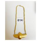 CHOKER LENGTH NECKLACE WITH EGYPTIAN SCARAB