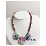 UNIQUE IRIDESCENT STONE NECKLACE