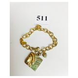 KIRKS FOLLY FREEDOM BRACELET WITH ENAMEL CHARM