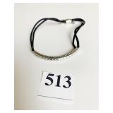 BRIGHTON BLACK CORDED BRACELET WITH RHINESTONE