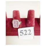 JUDITH REPKA SIZE 8 SILVER 925 RING WITH PINK
