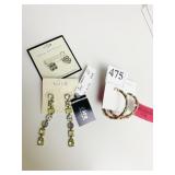 THREE PAIRS OF CARDED EARRINGS CARA DANA BUCKMAN