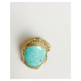 BLUE STONE RING SIZE 7.5