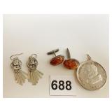 MEDALLION PENDANT JOHN PAUL II VISIT TO US 1987