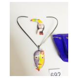 SILVER 925 RIGID V CHOKER NECKLACE AND SERGIO