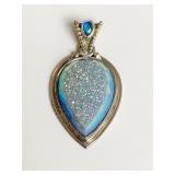 BRIGHTON BLUE DRUZY STONE PENDANT