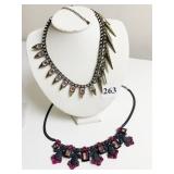 EVENING WEAR NECKLACES W/ MULTI-COLOR STONES