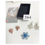 SNOWFLAKE EARRINGS, WOOF HEAD EARRINGS