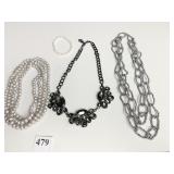 LAVENDER PEARL NECKLACE PEARL BRACELETS SHINY