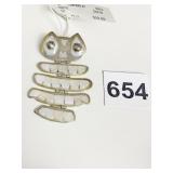 TWEEDS STERLING SILVER SEGMENTS NECKLACE OWL