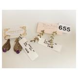 TWO PAIR OF PIERCED EARRINGS MIA FIORE AND ANNIKA