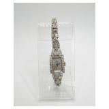 HAMILTON PLATINUM WATCH W/ DIAMONDS DOUBLE SAFETY