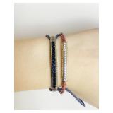 BRIGHTON BRAIDED LEATHER BAND BRACELETS ONE RED