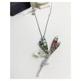 BETSEY JOHNSON 36" L DRAGONFLY RHINESTONE LADY NWT